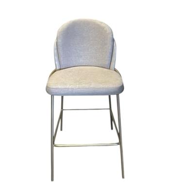 Imagem de Banqueta com Assento Estofado e Base em Aço Carbono com Pintura Automotiva – Luna Exclusiva Dourado Automotivo