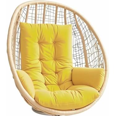 Imagem de Almofada para cadeira suspensa tipo ovo, para uso interno e externo, ideal para cestos suspensos e redes de balanço, com apoio de braço (OnlyCushion)