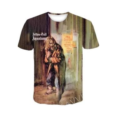 Imagem de Camisetas Casuais 3D Print Jethro Tull Hip Hop Para Mulheres E Homens,