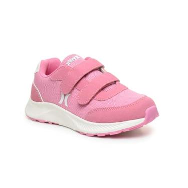 Imagem de Hurley Tênis infantil Leo – Tênis de corrida leve com gancho e laço com malha respirável, palmilha acolchoada e sola de tração durável – Tênis atlético fácil de colocar e tirar para escola e pla