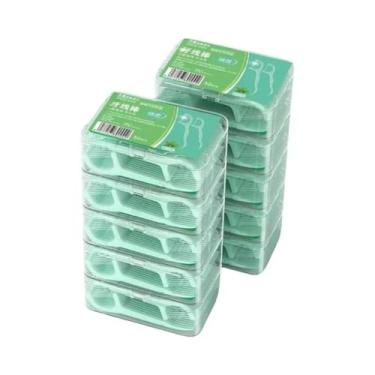 Imagem de Fio Dental Descartável Adulto De Dupla Linha 100 150 500PCS Portátil P