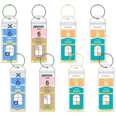 Imagem de 8 peças de porta-etiquetas de bagagem de cruzeiro, etiquetas transparentes à prova d'água, itens essenciais de viagem para cruzeiros elegantes