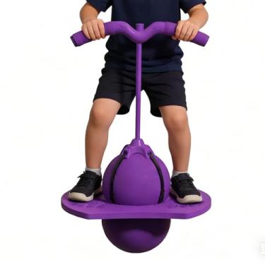 Imagem de Bola Saltitante Com Alça - Brinquedo Esportivo para Treino de Equilíbrio e Salto - Bola de Pular com Grande Elevação,Para Crianças Adultos Meninos Meninas Uso em Casa Sala de Estar Interior e