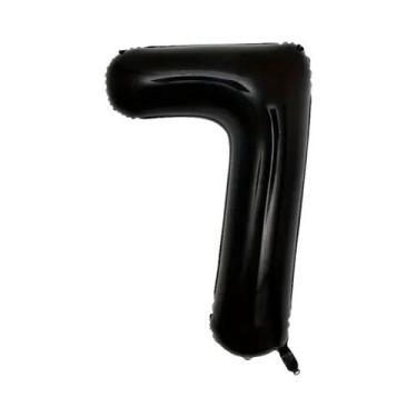 Imagem de Balão Gigante Preto De 40 Polegadas Com Laço Vermelho Em Papel Alumíni