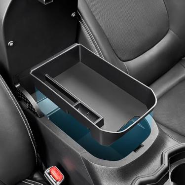 Imagem de MbenRundy Caixa organizadora de armazenamento para console central preta para Toyota RAV4 2020-2025 Caixa de armazenamento de controle central para RAV 4 RAV-4 Acessórios internos automotivos