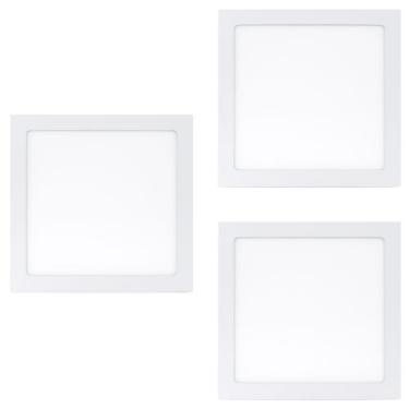 Imagem de Kit 3 Luminária Led 18W Embutir Quadrado Branco Neutro Bivolt - Ilumin