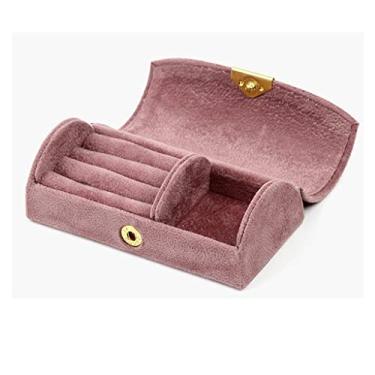 Imagem de Caixa organizadora de joias anel brincos colar caixa de presente (cor: azul tamanho: 10 x 5 x 3,5 cm) (rosa 10 x 5 x 3,5 cm) (rosa 10 x 5 x 3,5 cm) (rosa 10 x 5 x 3,5 cm)