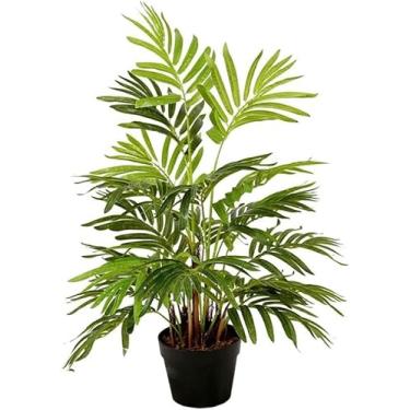 Imagem de Plantas falsas, planta artificial, árvore artificial em vaso de plástico para berçário, planta falsa para escritório, casa, sala de estar, decoração de casa, árvore falsa, plantas artificiais internas