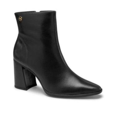 Imagem de Bota Feminina Couro Cano Baixo Dakota - Preto-Feminino