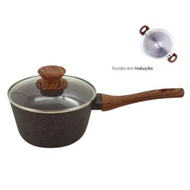 Imagem de Panela Antiaderente Cerâmica 20cm Cooktop Fogão Indução Avulsa 2,25 Li