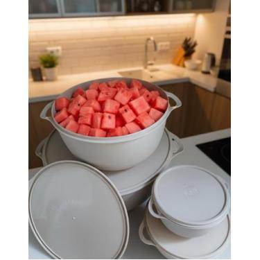 Imagem de Kit de 4 Potes Plásticos Multiuso no Formato Bowl, Perfeitos para Serv