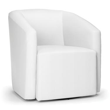 Imagem de Poltrona Decorativa Base Giratória Stella Max Sintético Branco D03 - D'Rossi