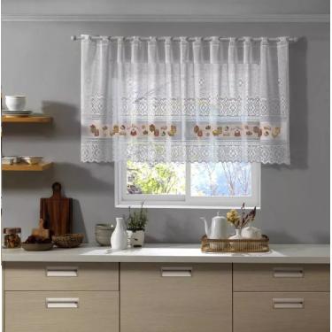Imagem de Cortina Cozinha Valência 200cmx150cmx30cm Interlar