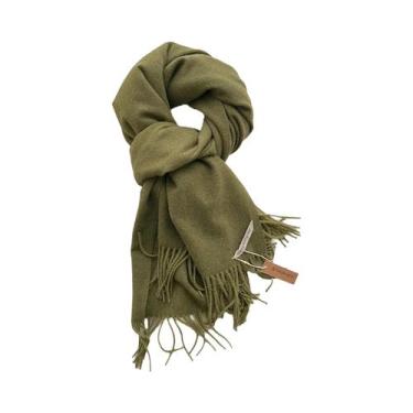 Imagem de Cachecol Feminino Longo De Lã Quente Para Inverno, Xale De Caxemira, P