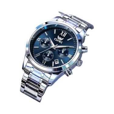 Imagem de Relógio Automático Masculino Com Data, Pulseira De Aço Inoxidável OPK 