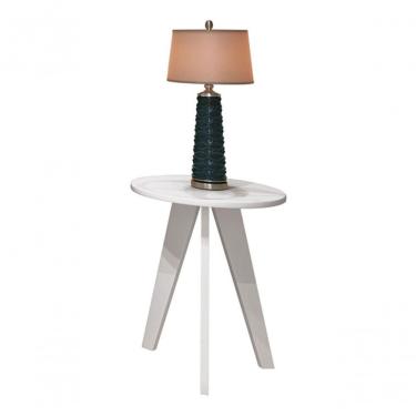 Imagem de Mesinha Lateral Prince Branco Fosco - Moveisaqui