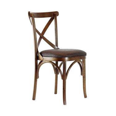 Imagem de Cadeira de Madeira Curve X Estofada Garapa Verniz