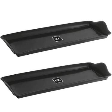Imagem de Kit 2 Bandejas Travessa Retangular 38x16cm Servir Plástico Petisqueira