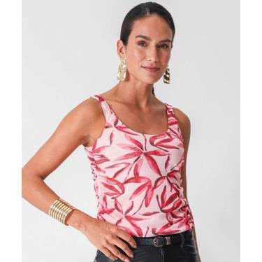 Imagem de Blusa Regata Feminina Franzida Tule Marisa Rosa-59048, Rosa, GG