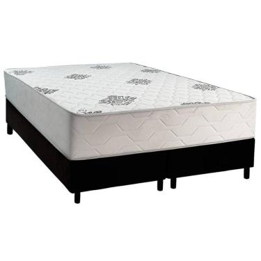 Imagem de Cama Box Queen: Colchão Ortopédico Inovaflex Comfort Premium+base Crc Corano Black (158x198)