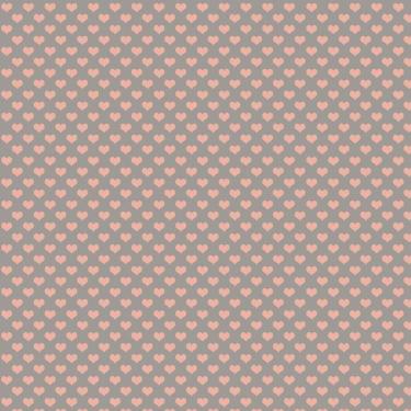 Imagem de Papel De Parede Adesivo Decorativo Cinza Com Corações Rosa