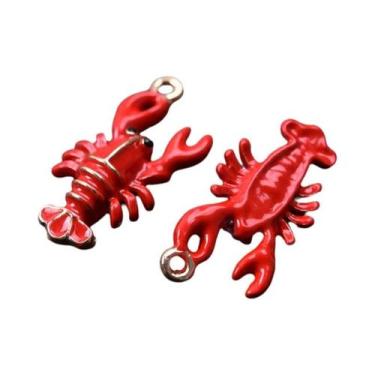 Imagem de Pingente De Animais Marinhos Em Aço Inoxidável 5 Peças: Lagosta, Caran