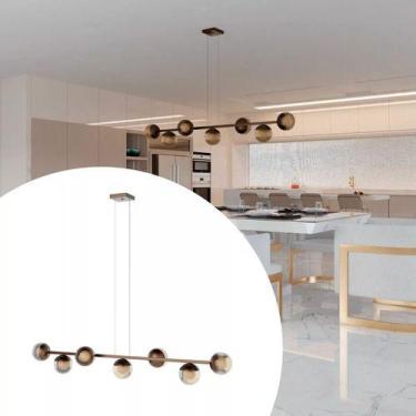 Imagem de Pendente luminaria lustre de Teto Jabuticaba de 7 Globos de Vidros Tra