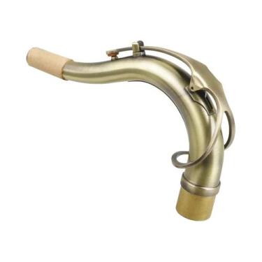 Imagem de Bocal Curvo Prateado Para Saxofone Tenor, Alto E Soprano - Peça De Rep