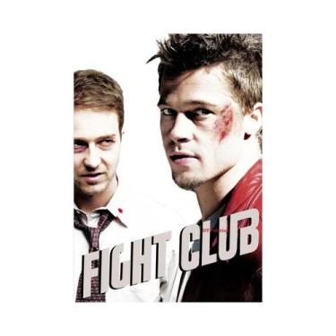 Imagem de Pôster Do Filme Fight Club Com Brad Pitt, Pintura Em Tela HD, Arte De 