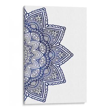 Imagem de Quadro Mandala - Flor Azul em Elegância Eterna - Mioquadros, 160x100 c