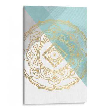 Imagem de Quadro Mandala - Harmonia das Geometrias Douradas - Mioquadros, 90x60 