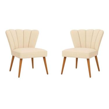 Imagem de Kit 2 Cadeiras Liz Para Penteadeira Quarto Salão De Estética - Móveis 