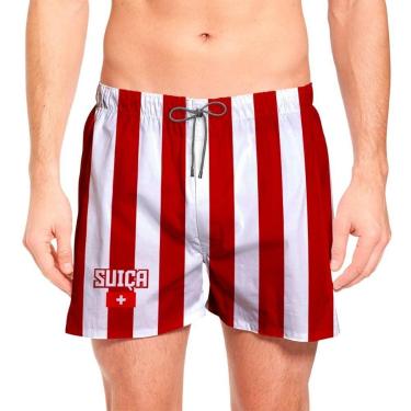 Imagem de Short Masculino Suiça Copa Esporte Academia Praia Estampado-Masculino