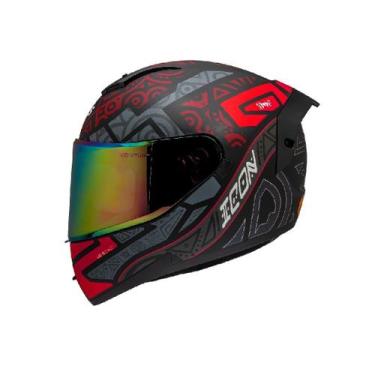 Imagem de Capacete Moto Peels Icon 23 Ekko Preto Fosco Marsala, 58