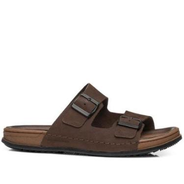 Imagem de Chinelo Pegada Masculino em Couro Chocolate 134851-05-Masculino