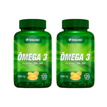 Imagem de Kit 2x Ômega 3 EPA 540mg DHA 360mg 2x120 cáps Herbamed-Unissex