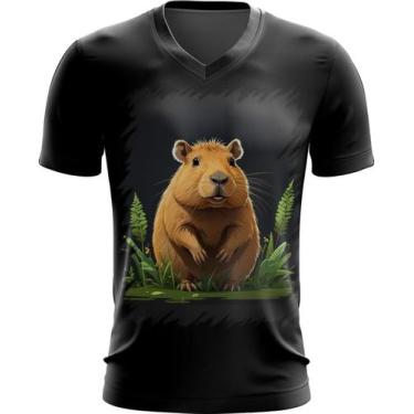 Imagem de Camiseta Gola V Capivara do Bem Animalzinho 6 - Kasubeck Store, M