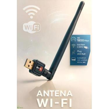 Imagem de Adaptador Receptor Wireless Usb Wi-fi 1200mbps Dual Band 2.4 - Congrat