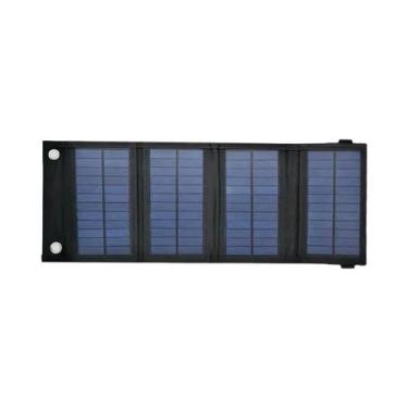 Imagem de Painel Solar USB Dobrável De 4 Dobras Portátil Para Carregamento De Ce