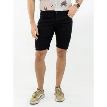 Imagem de Bermuda Skinny Masculina Sarja Preta Elastano Anticorpus-Masculino