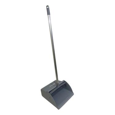 Imagem de Pá De Lixo Coletora Cabo Aluminio 75 Cm Profissio Star Clean, Cinza
