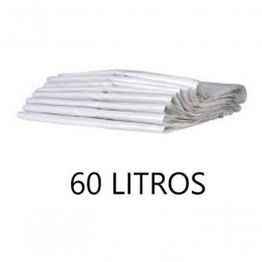 Imagem de Saco para Lixo Saco de Lixo Branco 60 Litros para Descarte Doméstico Reforçado para Uso...