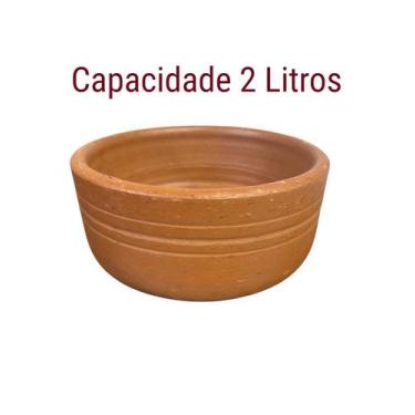 Imagem de Bebedouro barro artesanal envernizado para cães e gatos cerâmica 1L 2L