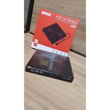 Imagem de LEITOR DE DVD-RW EXTERNO POP-UP MOBILE USB 3.0 TOMATE MTM-1025 - Compa