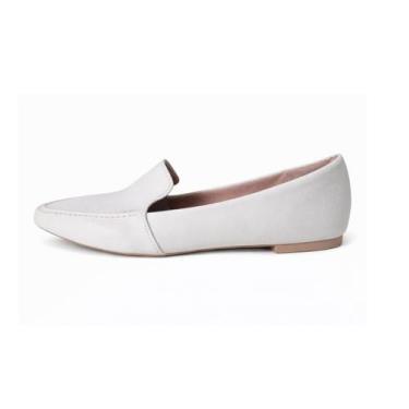 Imagem de Mocassim Sapatilha Feminino Casual Confortável Napa Bico Quadrado Cor: