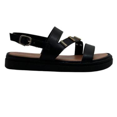 Imagem de Sandalia Feminina Mississipi Bertini Flatform Plataforma, 38, Preto