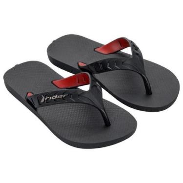 Imagem de Chinelo juvenil menino rider dedo street duo 12431 preto / vermelho -,