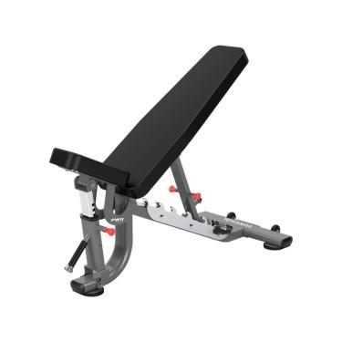 Imagem de Banco Regulável Powerrun Pr014 em Aço Reforçado 300kg para Academia e Condomínio - Cinza/preto