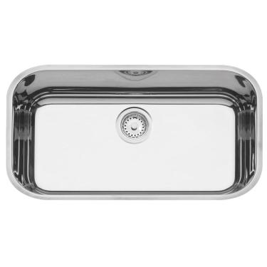 Imagem de Cuba de Embutir Lavínia Prime N.2 56x34cm Retangular Aço Inox Alto Brilho com Válvula Inox Tramontina