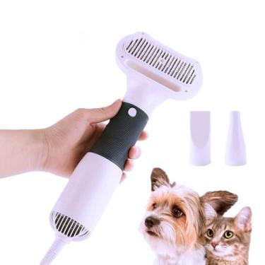 Imagem de Secador Escova 3x1 -220V Seca/Penteia/Tira pelos Para Gatos e Cachorro